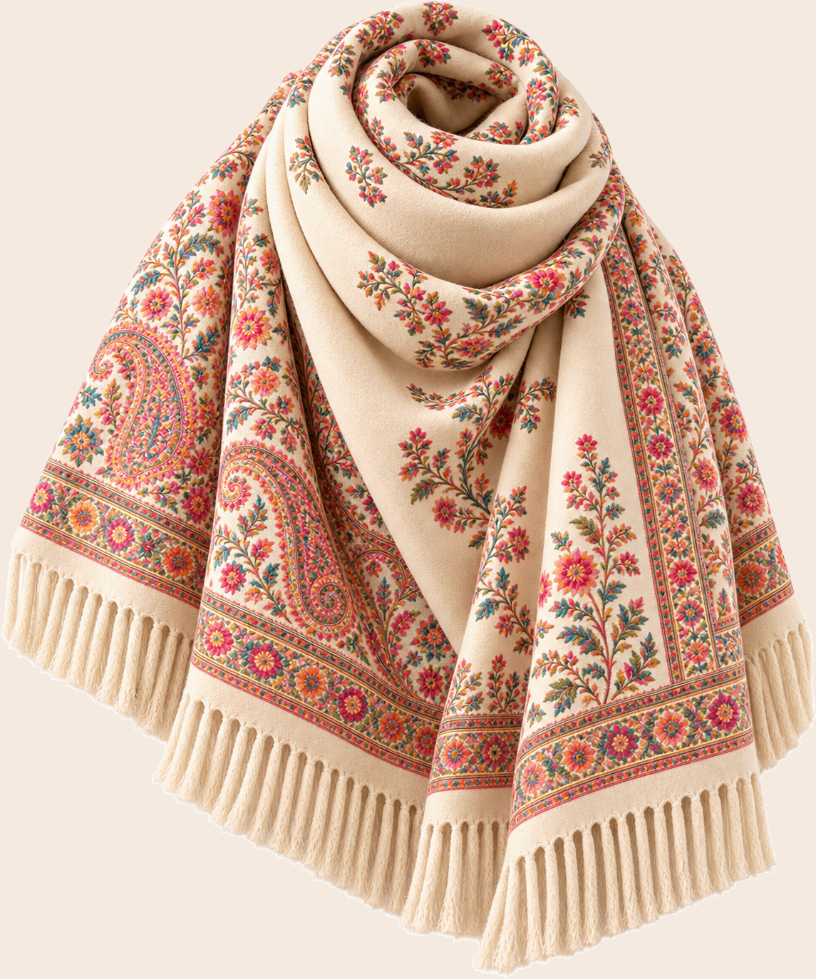Ivory Cashmere Shawl