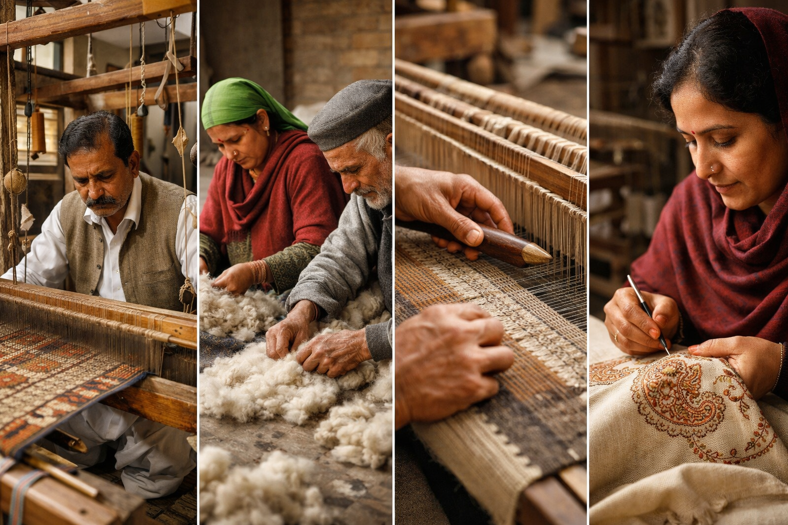 Handcrafted Pashmina & Wool Shawls